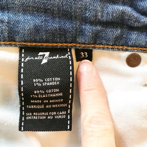7 FOR ALL MANKIND Standard Straight Leg Jeans Mens 33 - Picture 6 of 11